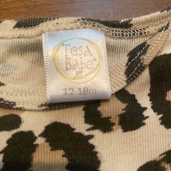 Tesa Babe Leopard print short sleeve pants onesie - Picture 4 of 4